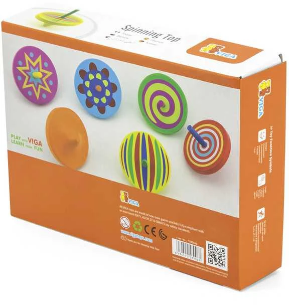 Viga Toys Spalvotas medinis suktukas Viga, 1vnt