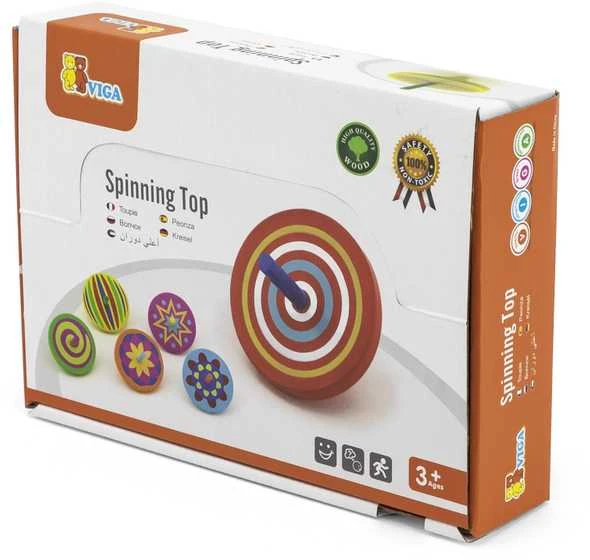 Viga Toys Spalvotas medinis suktukas Viga, 1vnt