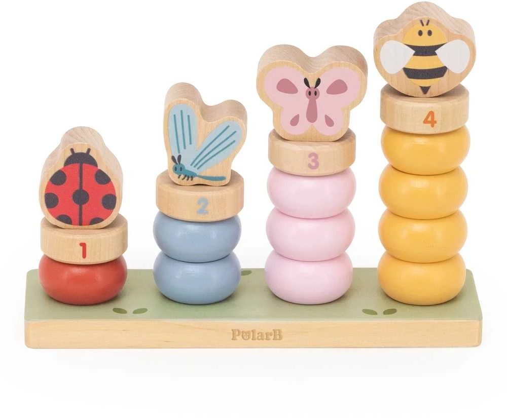 Viga Toys Medinė dėlionė VIGA Pavasaris mokausi skaičiuoti