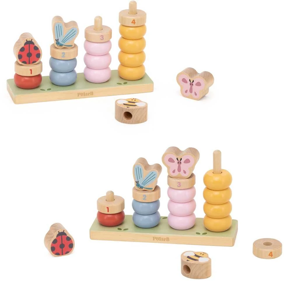 Viga Toys Medinė dėlionė VIGA Pavasaris mokausi skaičiuoti