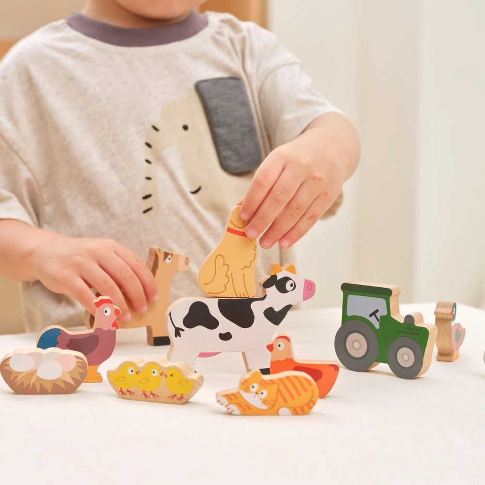 Viga Toys Viga Medinė Žaislai Stovintys Ūkiniai Gyvūnai