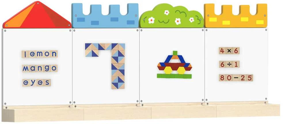 Viga Toys VIGA Edukacinė Sistema - Pilies sieninė magnetinė lenta