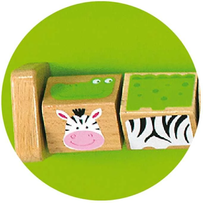 Viga Toys Medinė Edukacinė Lenta Krokodilas Sensoryinė