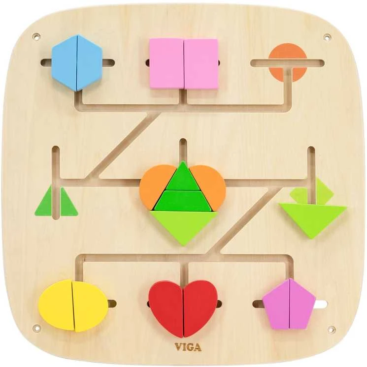Viga Toys VIGA sieninė veiklos panelė su 16 judančių elementų