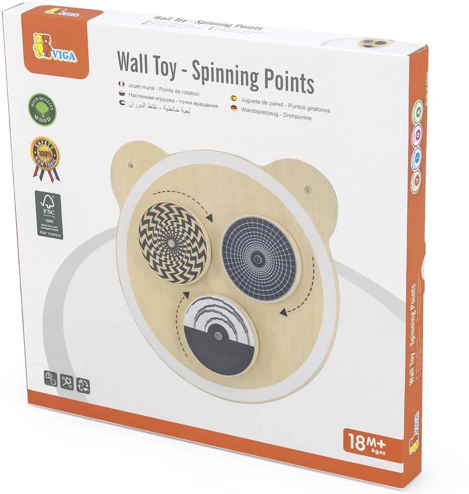 Viga Toys VIGA Medinė lenta su sukimosi taškais, FSC sertifikuota
