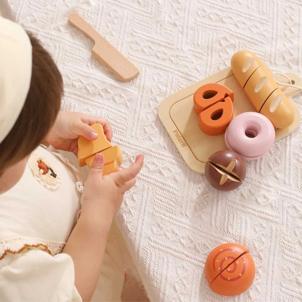Viga Toys Medinis pusryčių rinkinys mažajam kepėjui VIGA 18 mėn