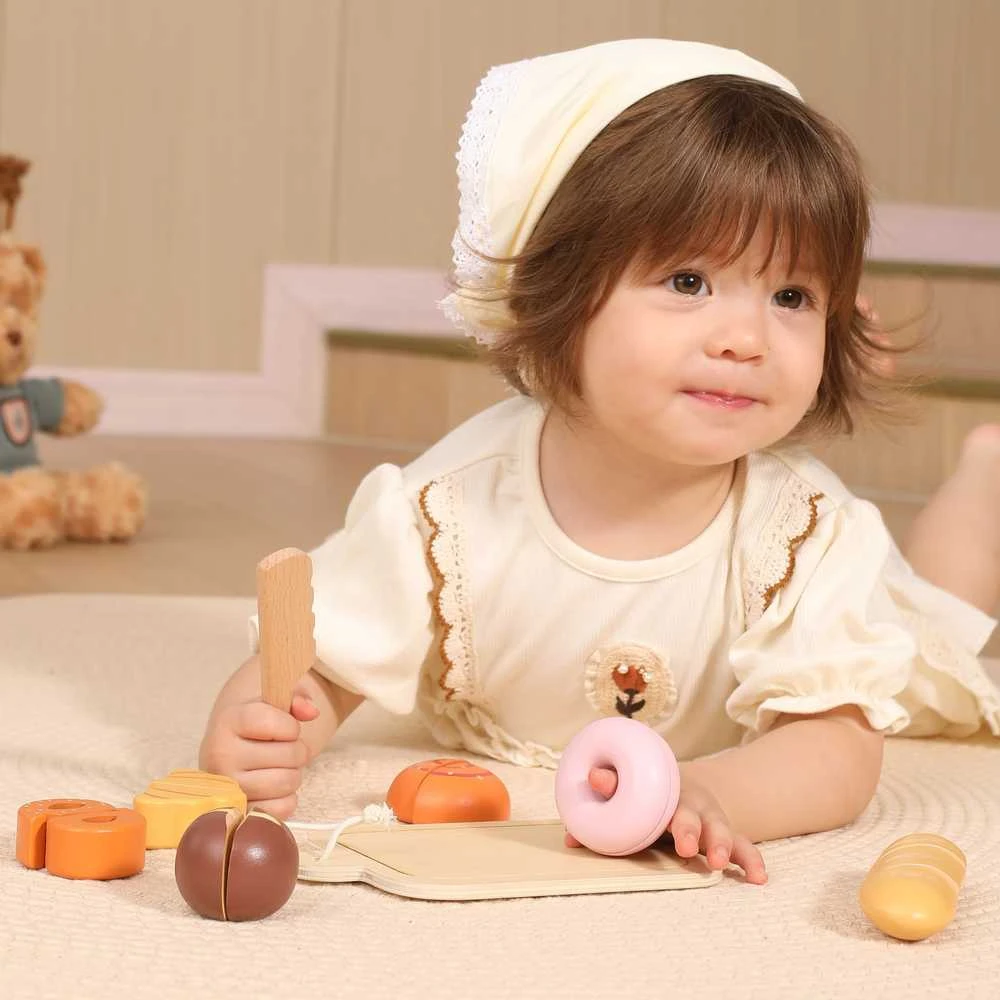 Viga Toys Medinis pusryčių rinkinys mažajam kepėjui VIGA 18 mėn