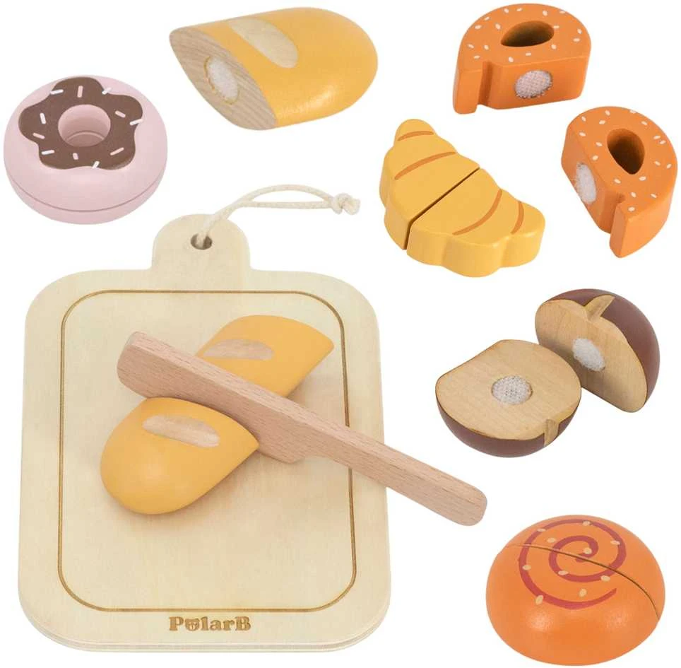 Viga Toys Medinis pusryčių rinkinys mažajam kepėjui VIGA 18 mėn