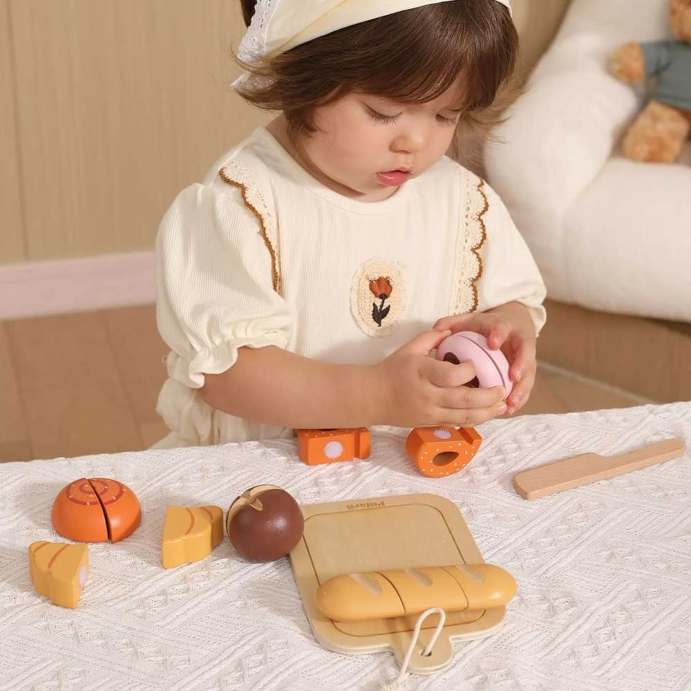 Viga Toys Medinis pusryčių rinkinys mažajam kepėjui VIGA 18 mėn
