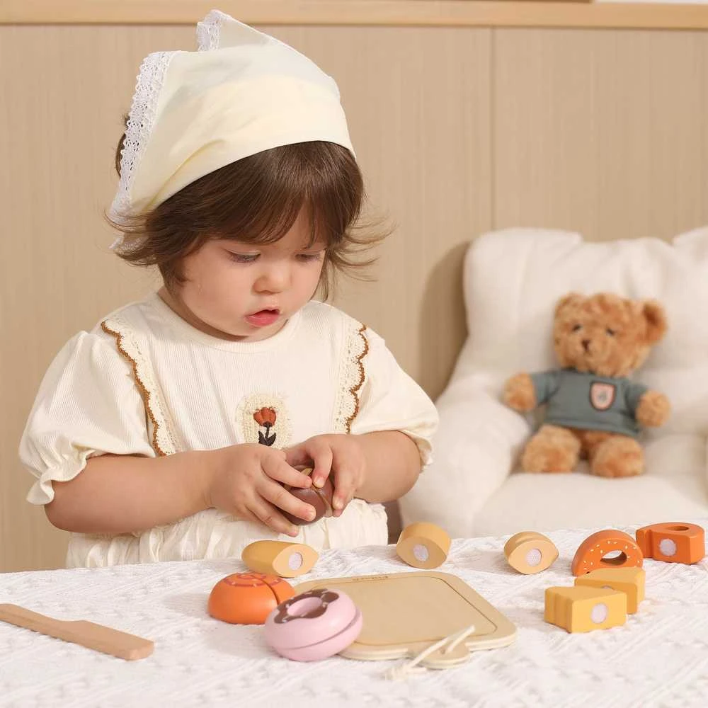 Viga Toys Medinis pusryčių rinkinys mažajam kepėjui VIGA 18 mėn
