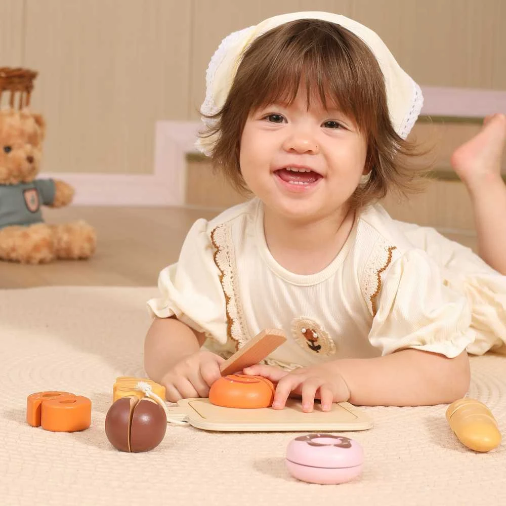 Viga Toys Medinis pusryčių rinkinys mažajam kepėjui VIGA 18 mėn