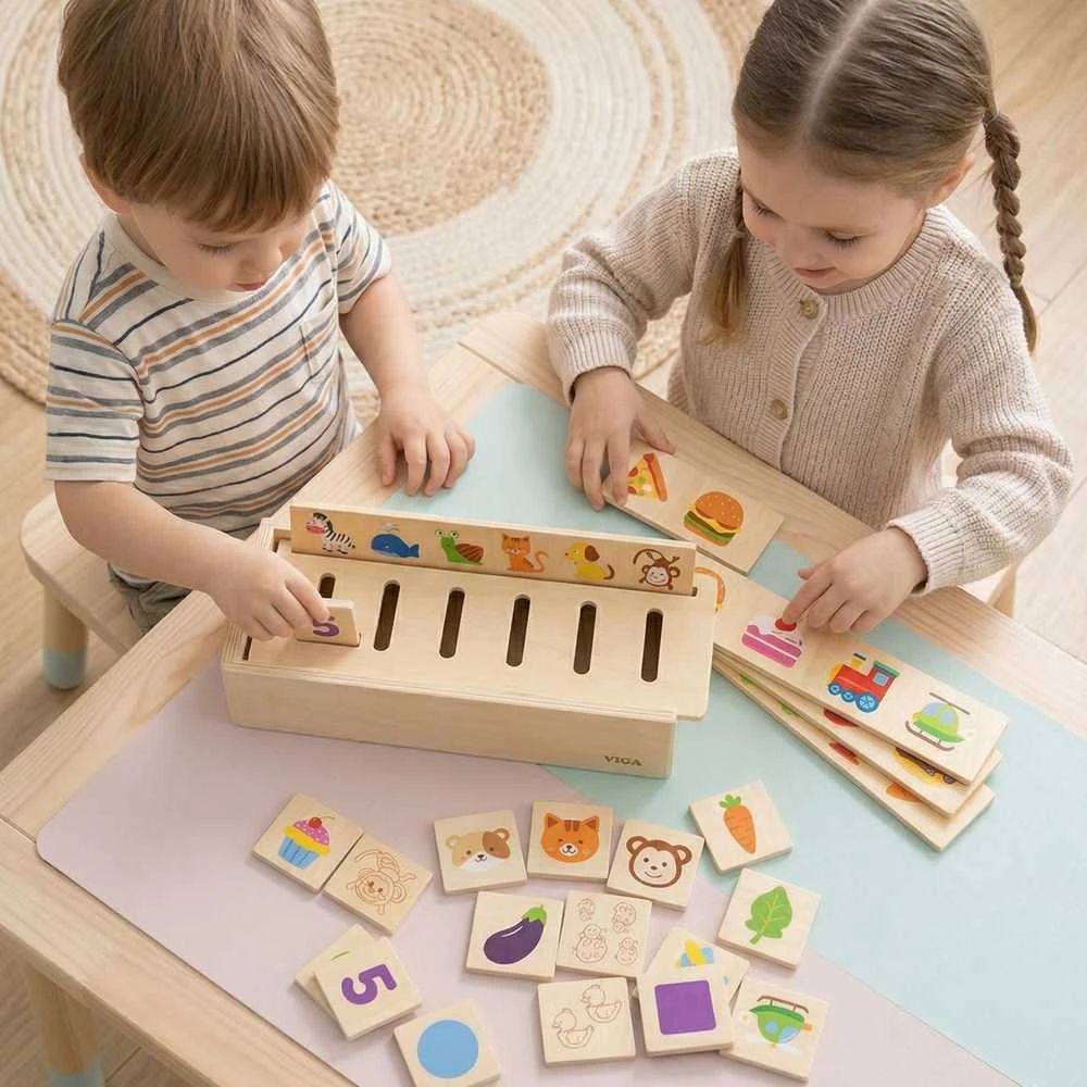 Viga Medinis edukacinis Montessori tipo rūšiuoklis