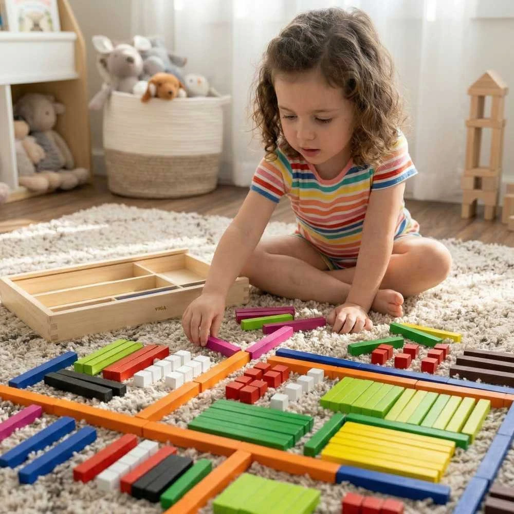 VIGA Edukaciniai Matematiniai Klockiai Cuisenaire'a, 308 vnt.