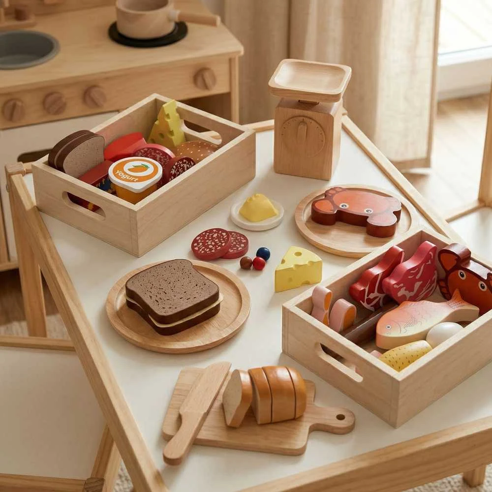 Viga Toys Medinis maisto produktų rinkinys Viga