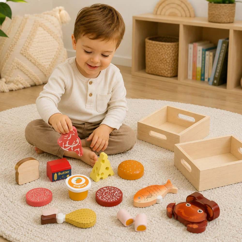 Viga Toys Medinis maisto produktų rinkinys Viga