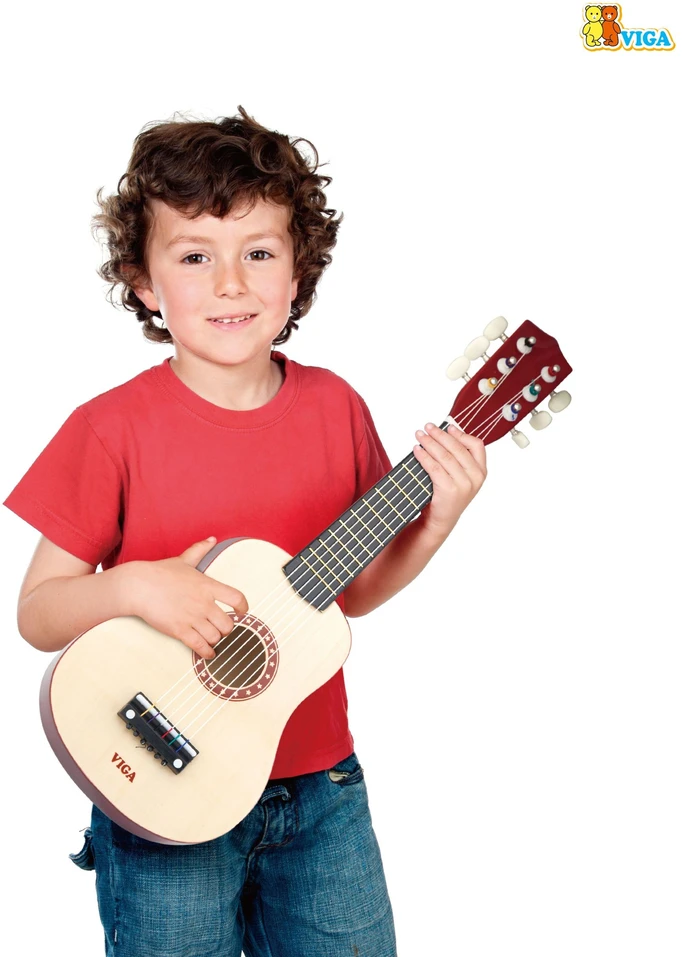 Viga Akustinė gitara vaikams 21 colio 6 stygų natūrali