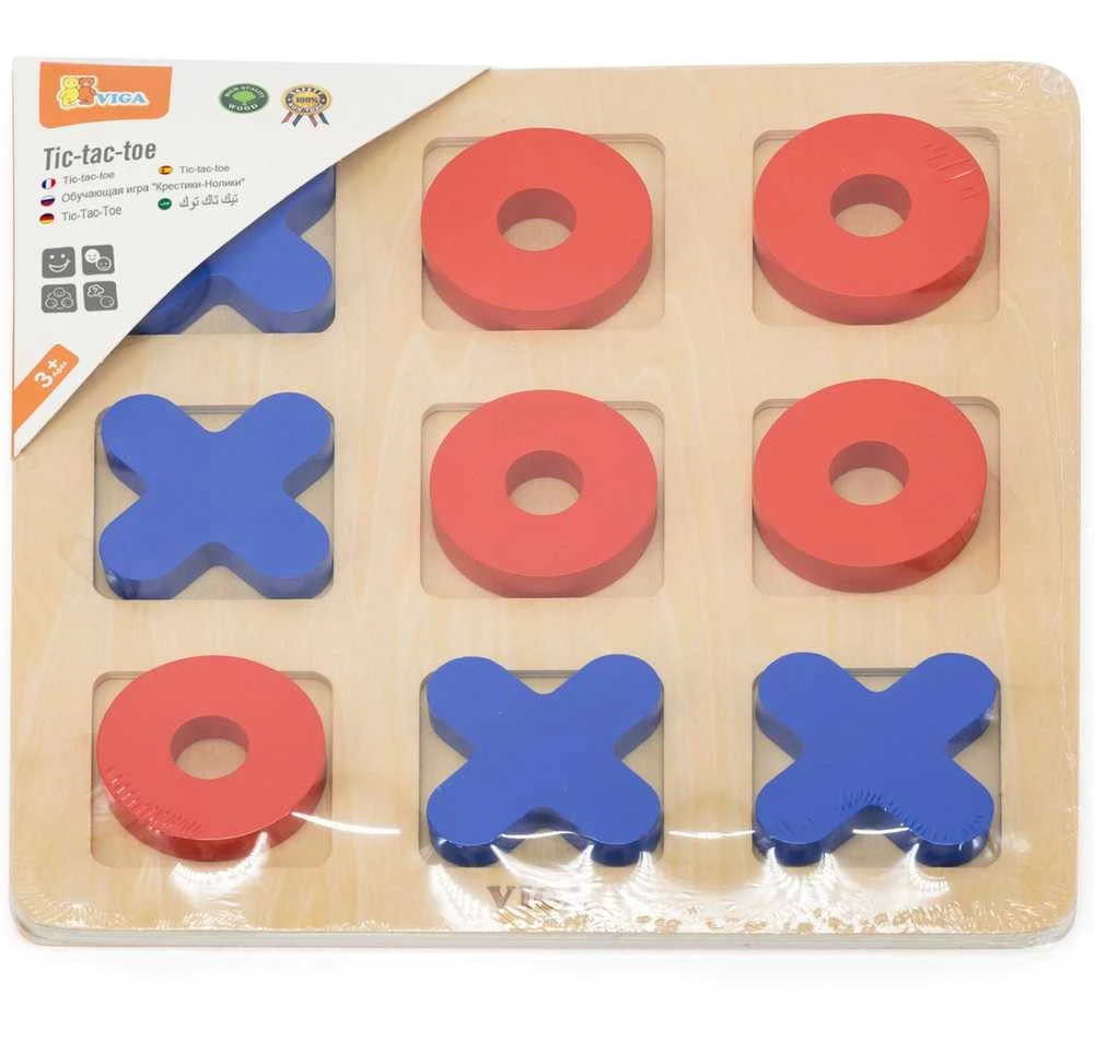Viga Toys Medinis žaidimas Klasikinis kryžiukai-nuliukai VIGA