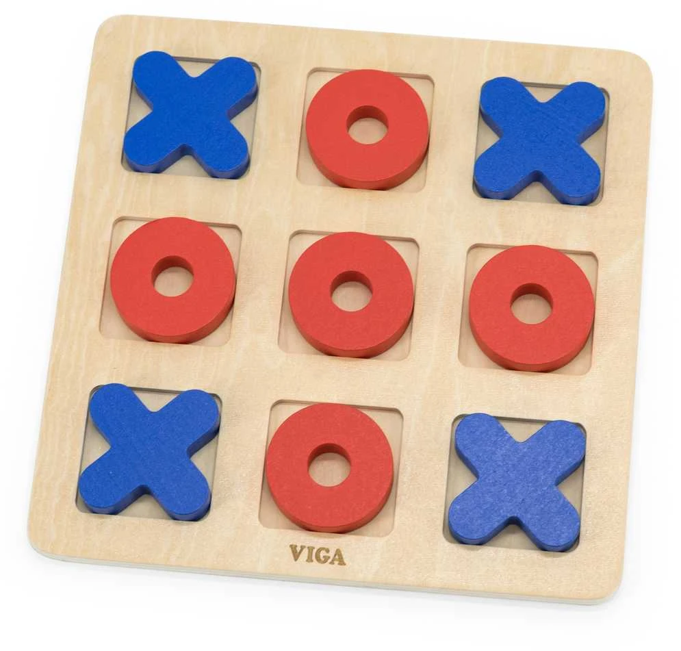 Viga Toys Medinis žaidimas Klasikinis kryžiukai-nuliukai VIGA