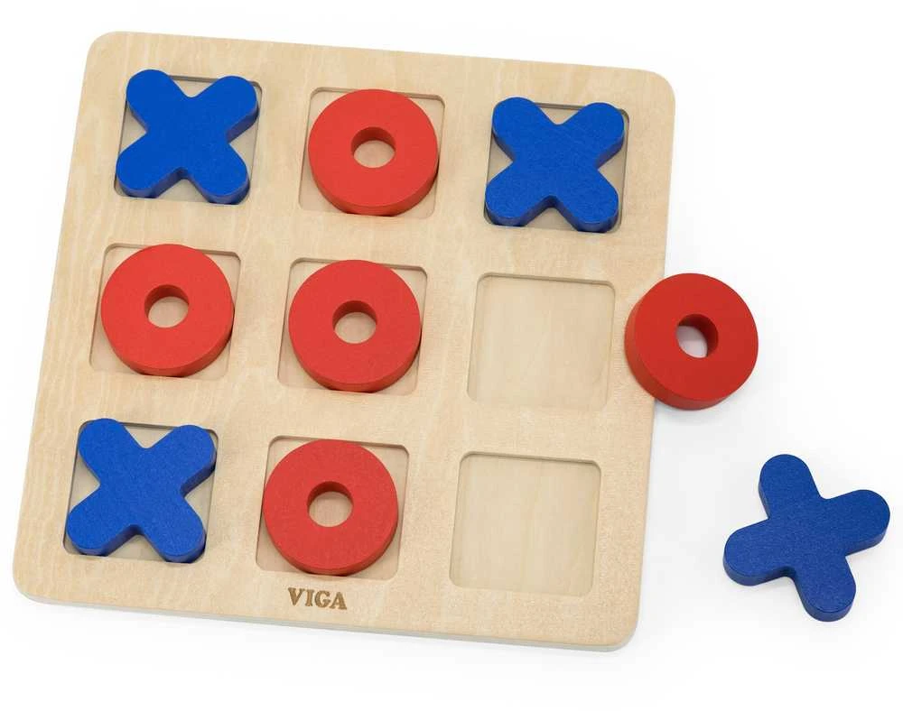 Viga Toys Medinis žaidimas Klasikinis kryžiukai-nuliukai VIGA