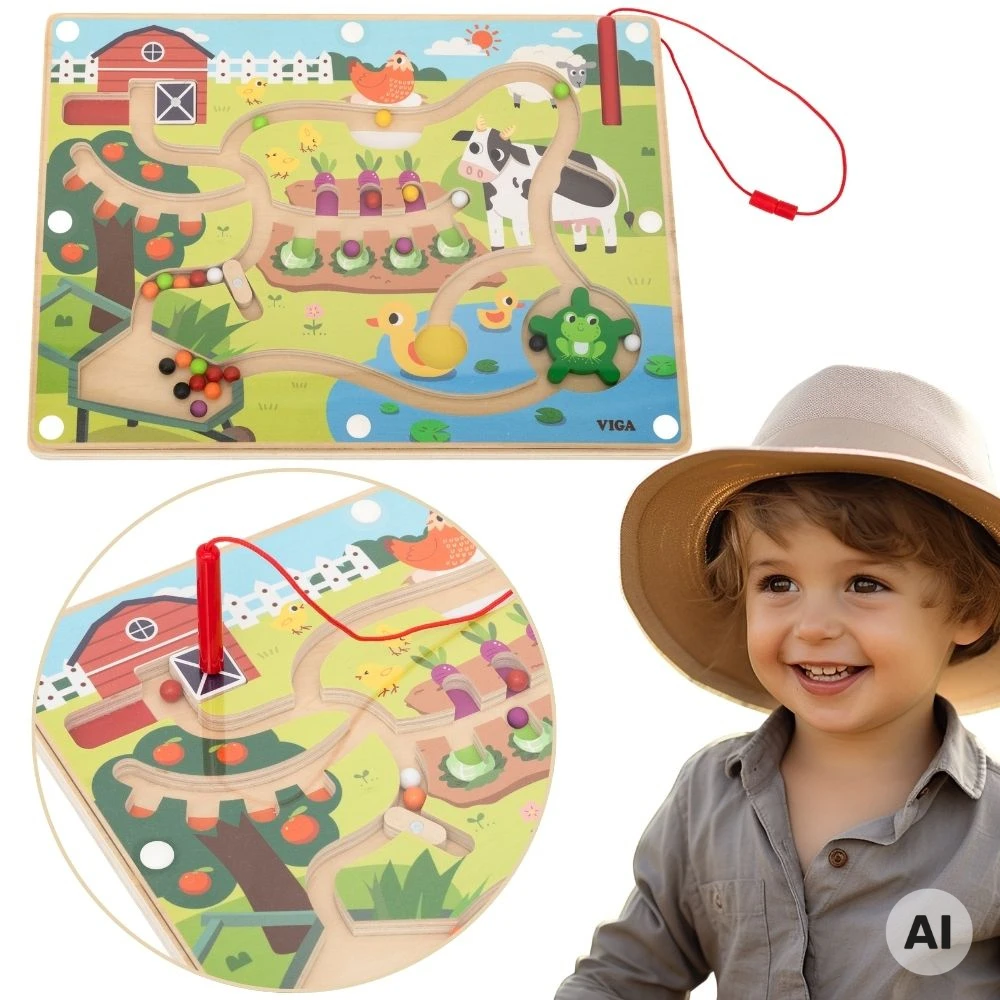 Viga Toys Viga 44851 Magnetinio labirinto diena ūkyje