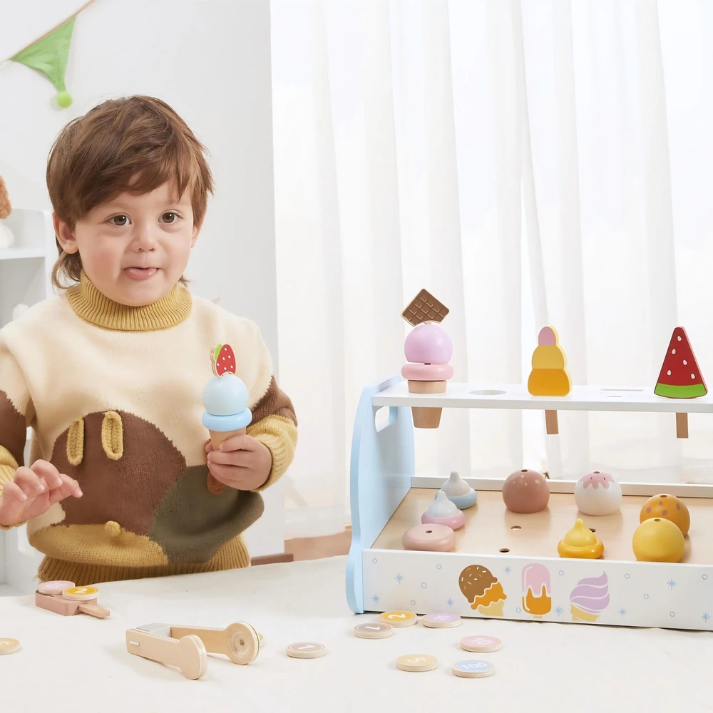 Viga Toys Viga 44842 Medinis mini ledainės saldumynų rinkinys