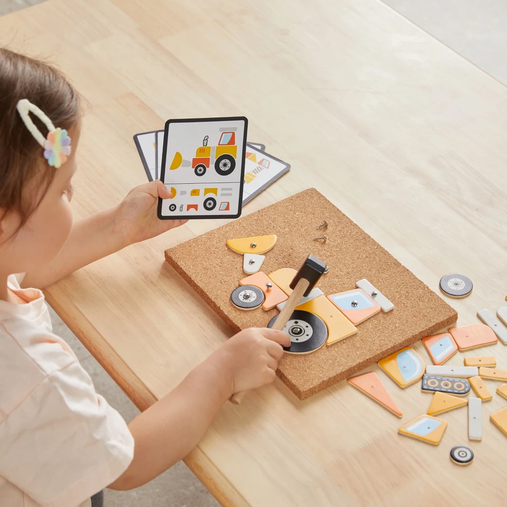Viga Toys Medinė Priešpaskaita Statybos Transportas 45 Elementai