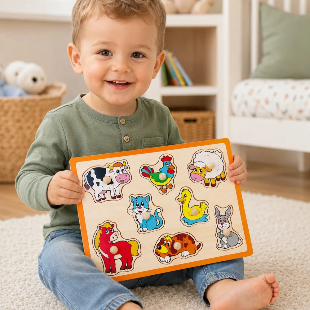 Medinė Dėlionė Farm Viga Toys