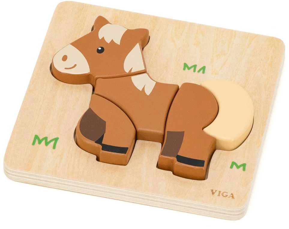 Viga Toys VIGA medinė dėlionė – Mano draugas arklys