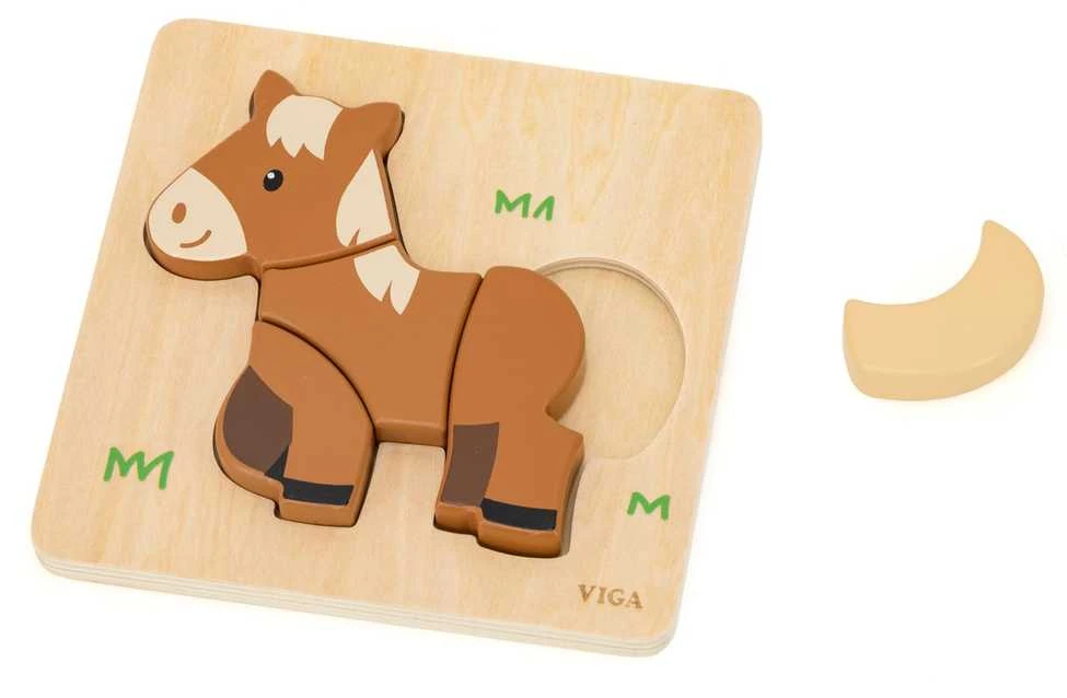 Viga Toys VIGA medinė dėlionė – Mano draugas arklys