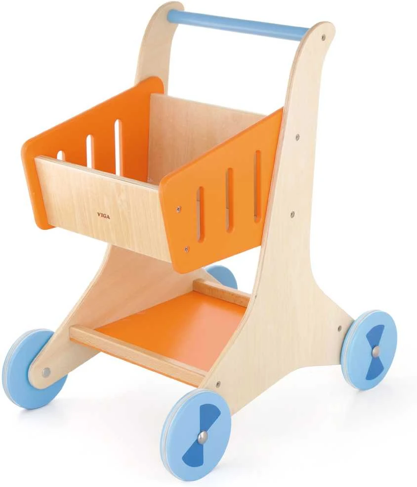 Viga Toys Mediniai pirkinių krepšelio vigos žaislai