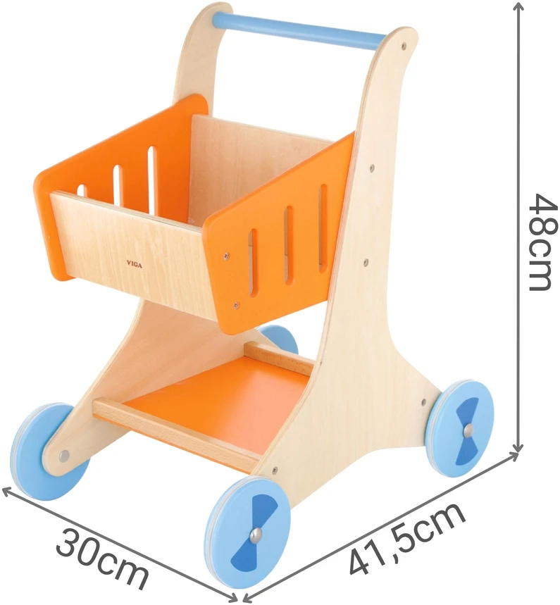 Viga Toys Mediniai pirkinių krepšelio vigos žaislai