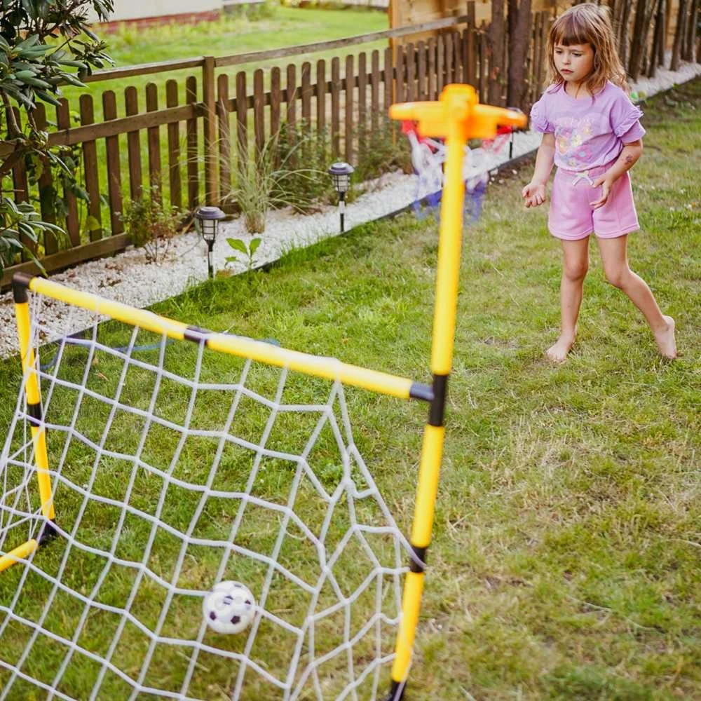 2in1 Krepšinio rinkinys ir Futbolo vartai + kamuoliai ir pompa, WOOPIE