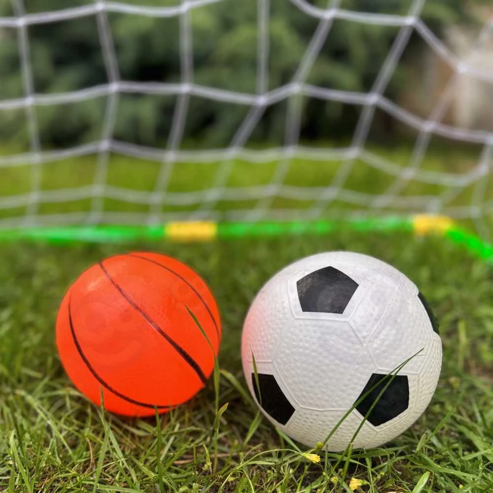 WOOPIE 2-in-1 Basketball Set: Soccer Goal + Basketball