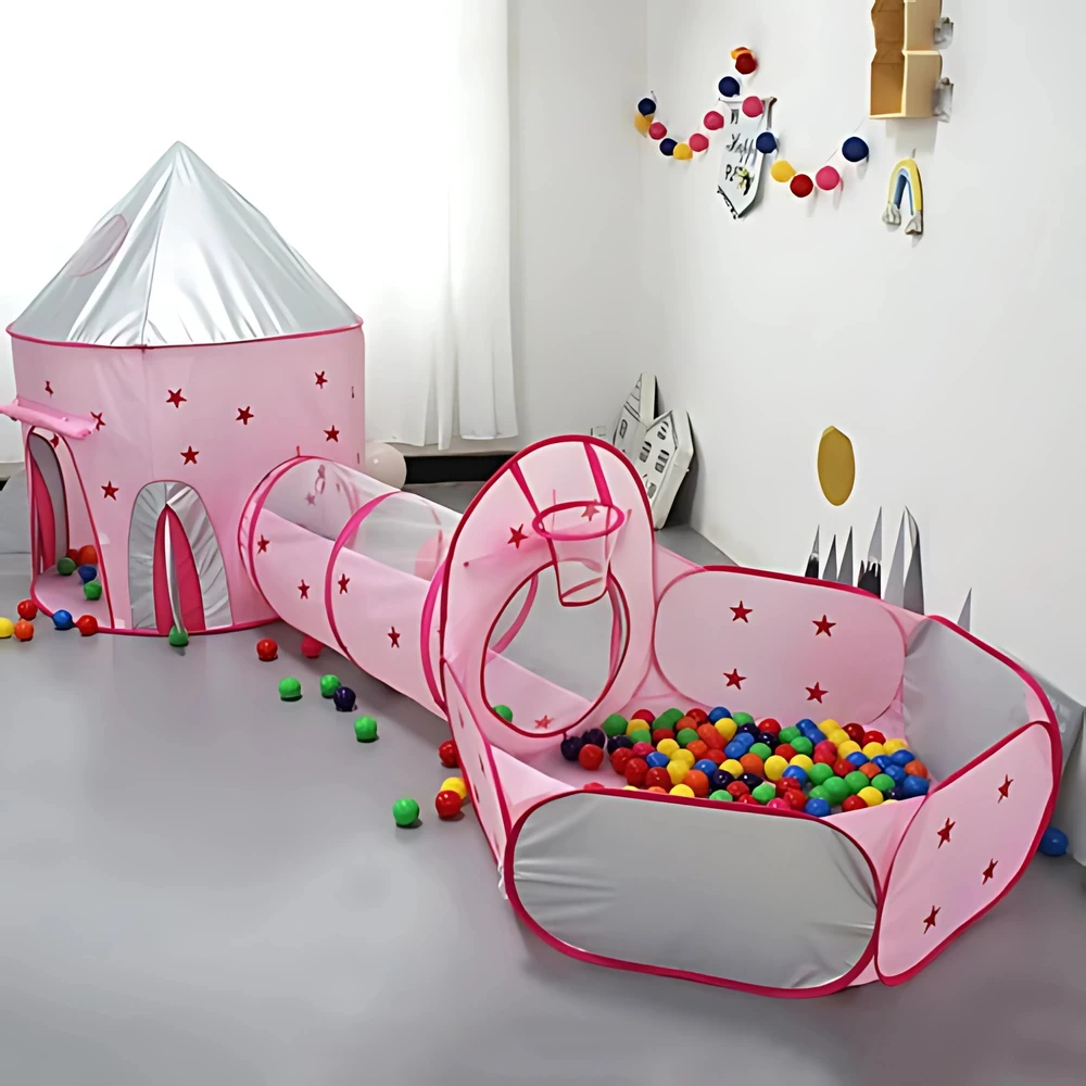 Woopie 3-in-1 žaidimų komplektas Pilies palapinė XXL