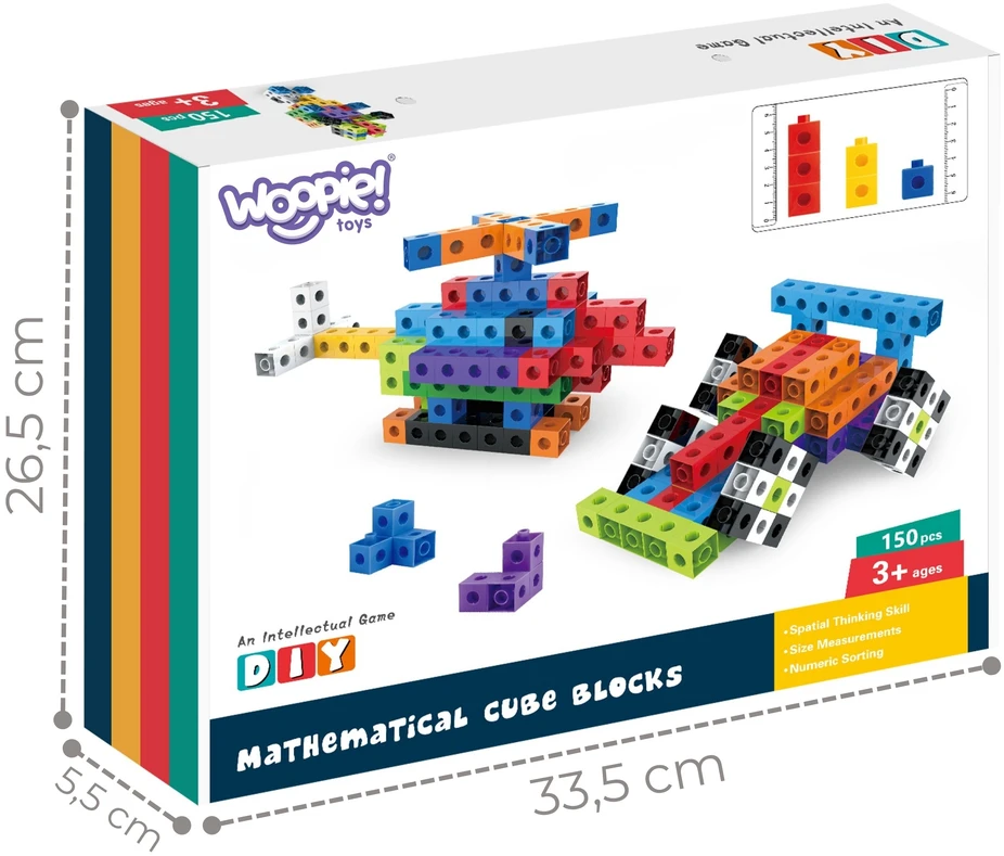 WOOPIE 3D konstruktoriai kuubai 150 vnt.