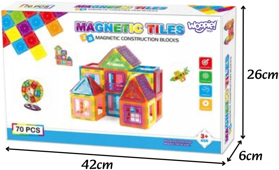 Vaikiški magnetiniai 3D konstruktoriai WOOPIE