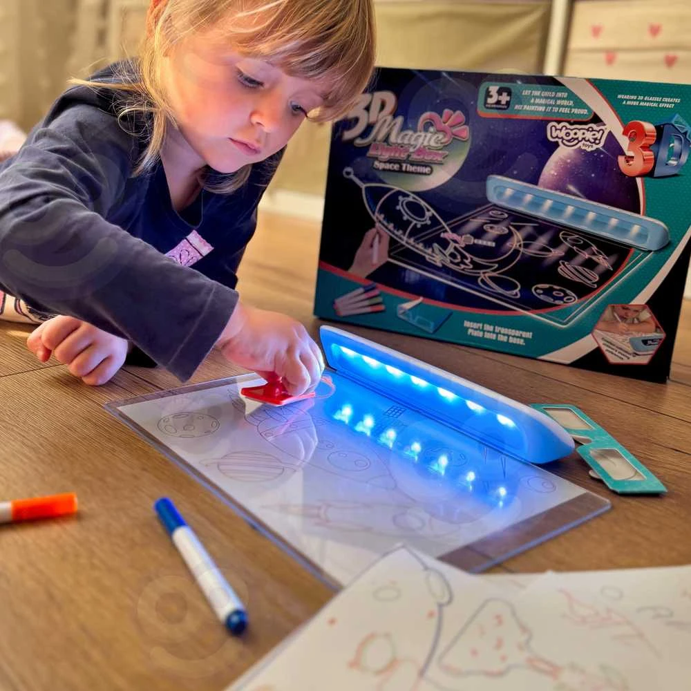 WOOPIE 3D Piešimo Lentelė su LED Apšvietimu