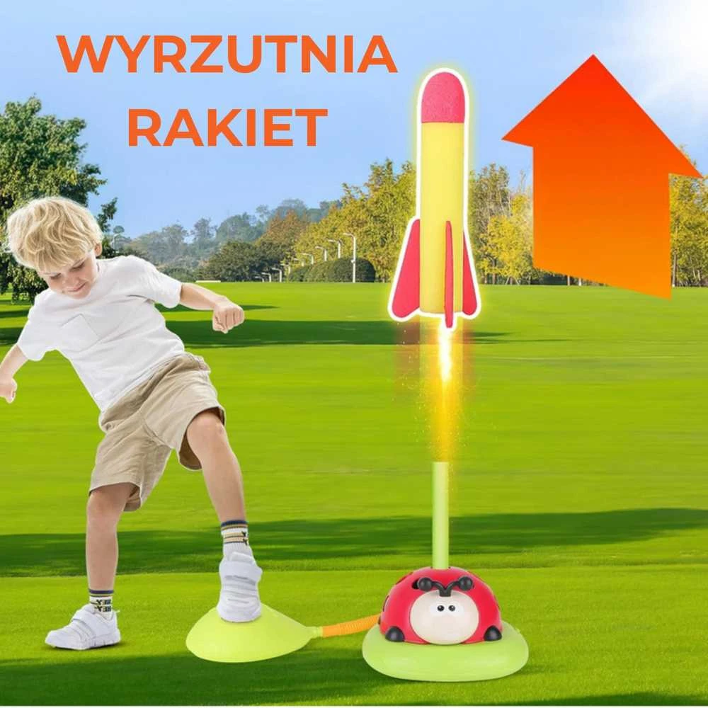 WOOPIE Interaktyvus Žaislas 3in1 – Šokinėjimo Virvė, Raketų Paleidėjas, Taiklumo Žaidimas