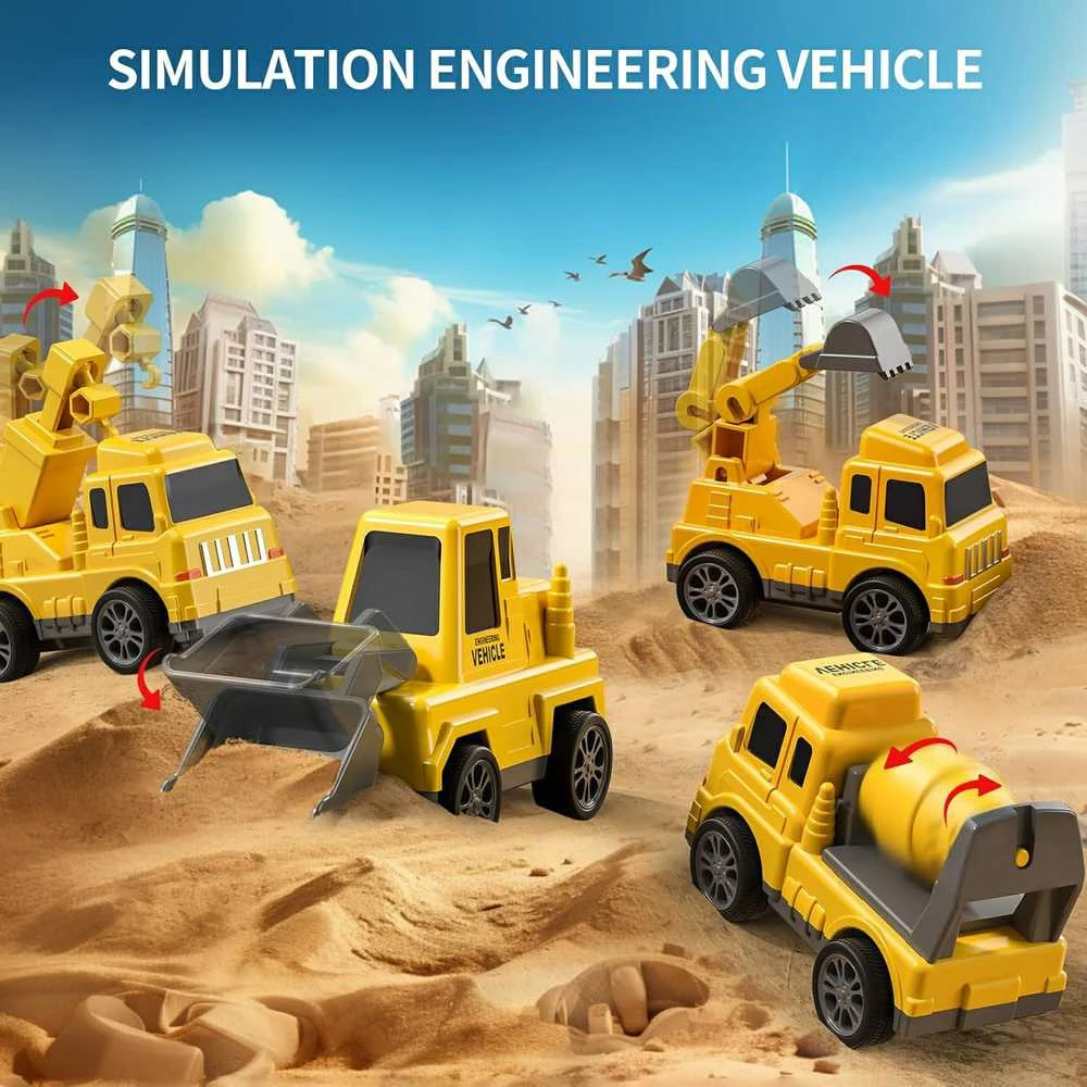 WOOPIE Žaislų komplektas - Kelių pagalba su 5 automobiliais