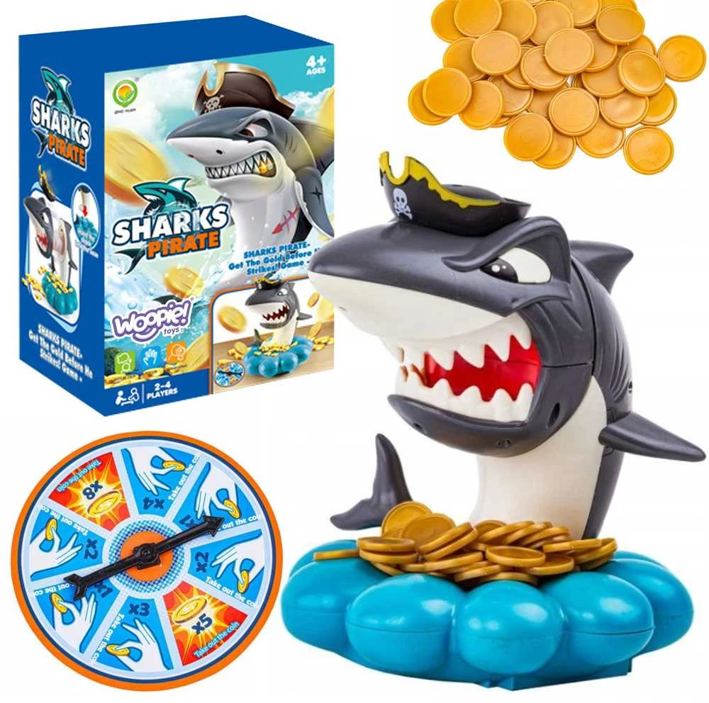 WOOPIE Žaidimas Crazy Shark | 4 žaidėjai | Moko kantrybės