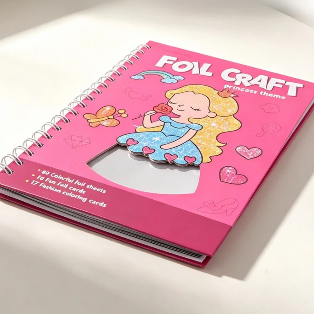 WOOPIE Art Set Foil Paste Coloring Book Princesses 121 pcs.