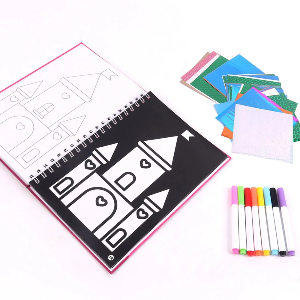 WOOPIE Art Set Foil Paste Coloring Book Princesses 121 pcs.