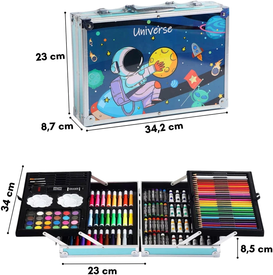 Woopie Art Set in a Case - Crayons, Paints, Space