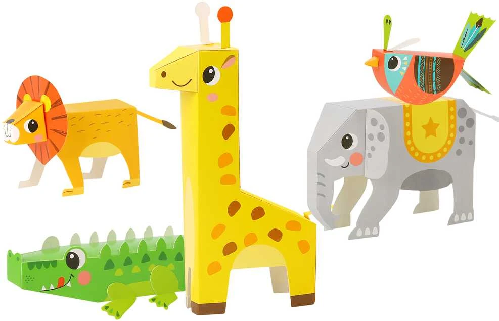 WOOPIE Origami 3D Rinkinys - Sukurk 10 Gyvūnų