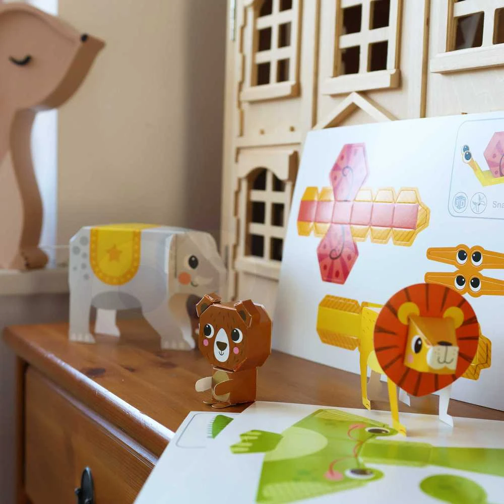 WOOPIE Origami 3D Rinkinys - Sukurk 10 Gyvūnų