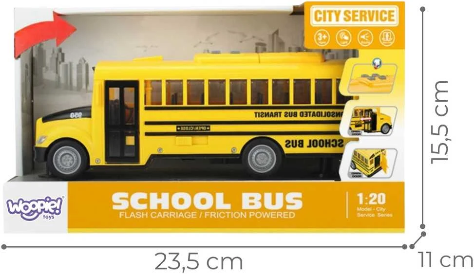 WOOPIE Interaktyvus Elektrinis Autobusas 1:20 Su Garso Efektais
