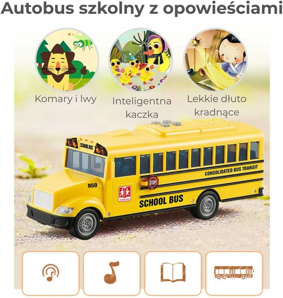 WOOPIE Interaktyvus Elektrinis Autobusas 1:20 Su Garso Efektais