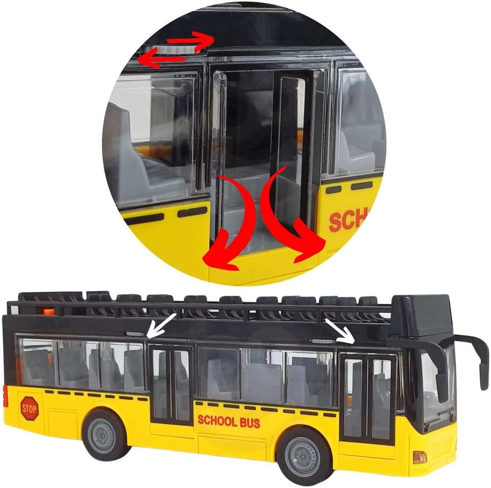 WOOPIE Autobusas su Šviesomis ir Atidaromomis Durimis