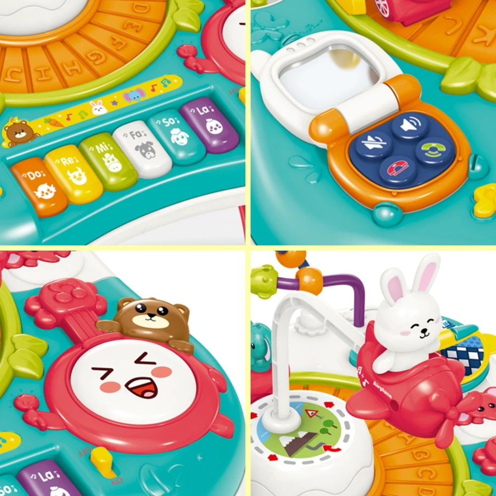 WOOPIE BABY 2 in 1 interaktyvus edukacinis stalas pianino garsai