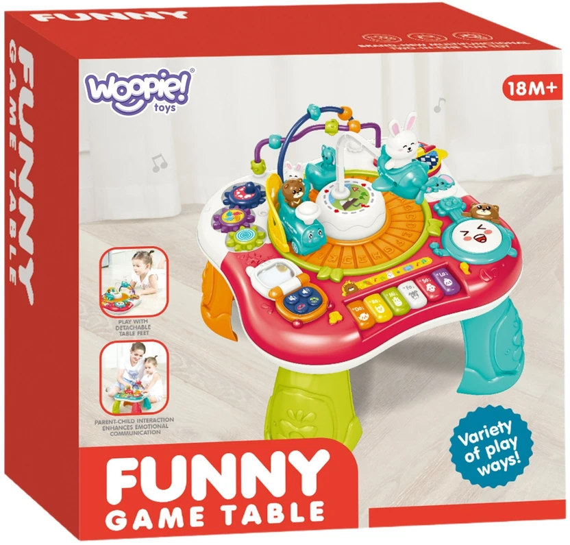 WOOPIE BABY 2 in 1 interaktyvus edukacinis stalas pianino garsai